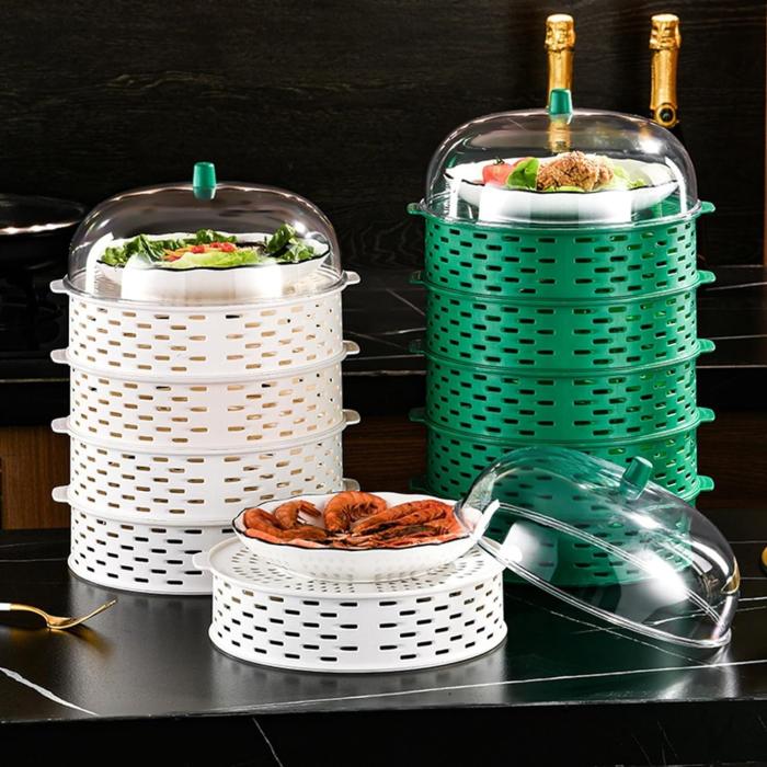 Hollow vegetable cover Dining Table Food Cover kitchen shelf 5 layer