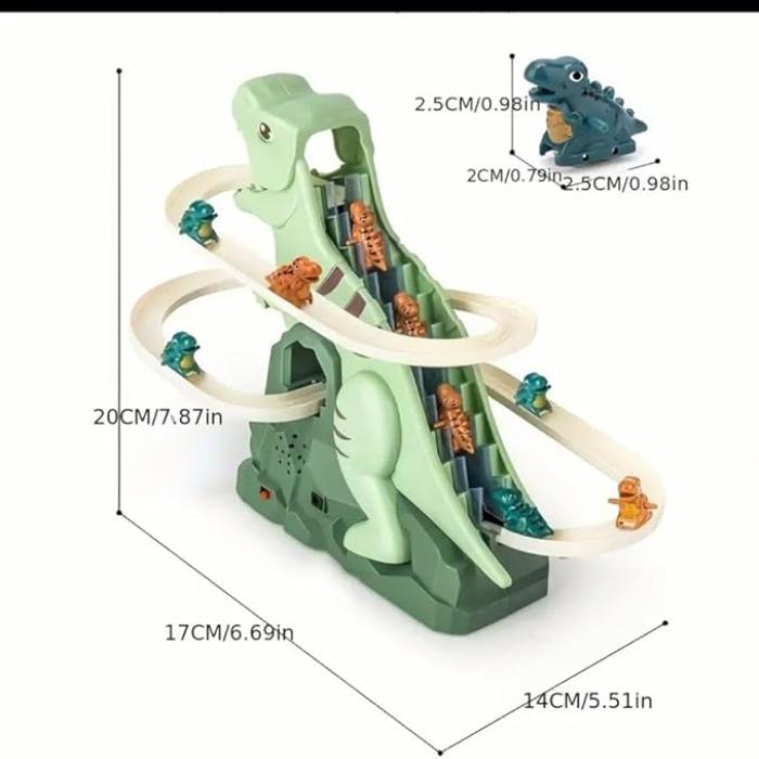 Dinosaur Chasing Race Track Slide Game with Light & Music