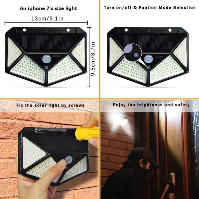 100 LED 4 Surface Solar Light
