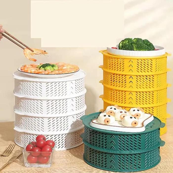 Hollow vegetable cover Dining Table Food Cover kitchen shelf 5 layer